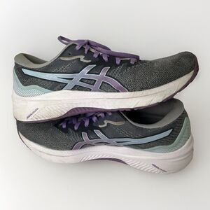 Asics Gray Lilac and Teal Running Shoes Sneakers Athletic Women’s Size 9